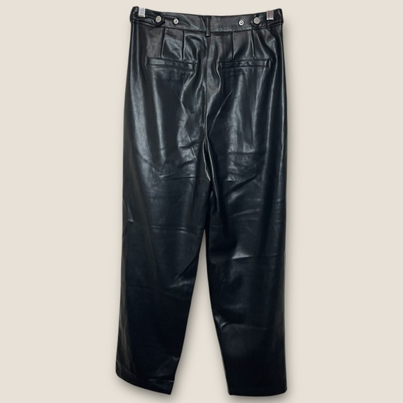 AVEC LES FILLES Black Vegan Leather High Rise Pants, Small - Picture 4 of 9